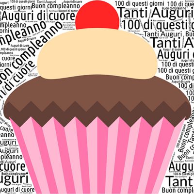 Biglietto auguri compleanno cupcake