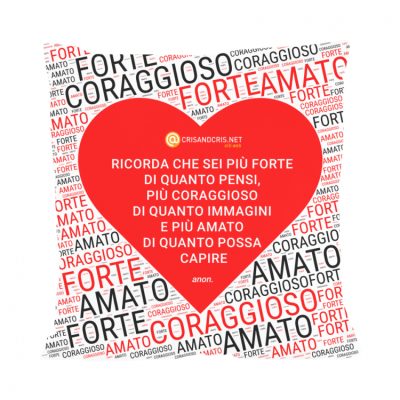 Cuscino motivazionale forte e coraggioso